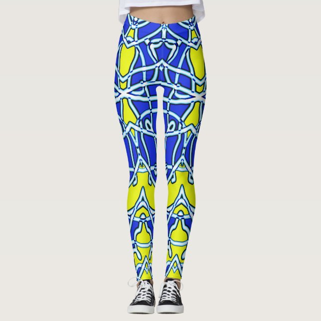 A modern multicolor seamless "Ratti_Creative_Arts" Leggings (Front)
