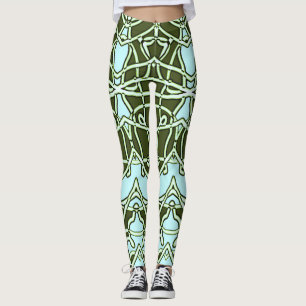 A modern multicolor seamless "Ratti_Creative_Arts" Leggings