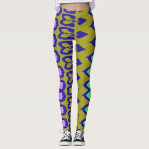A modern multicolor seamless "Ratti_Creative_Arts" Leggings