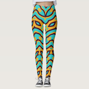 A modern multicolor seamless "Ratti_Creative_Arts" Leggings