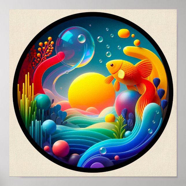 A modern nature themed abstract poster (Front)