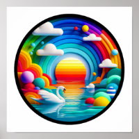 A modern nature themed abstract poster