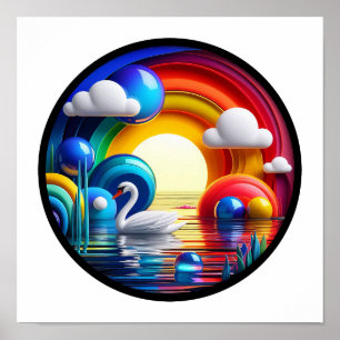 A modern nature themed abstract poster