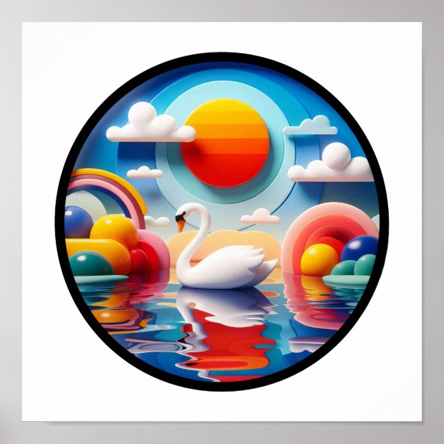 A modern nature themed abstract poster (Front)