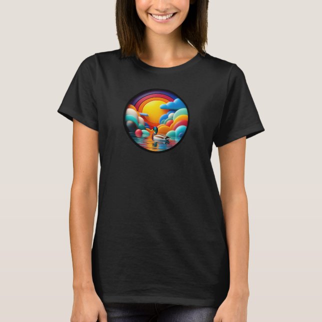 A modern nature themed abstract t-shirt design (Front)