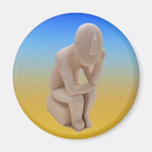 A modern Thinker Magnet