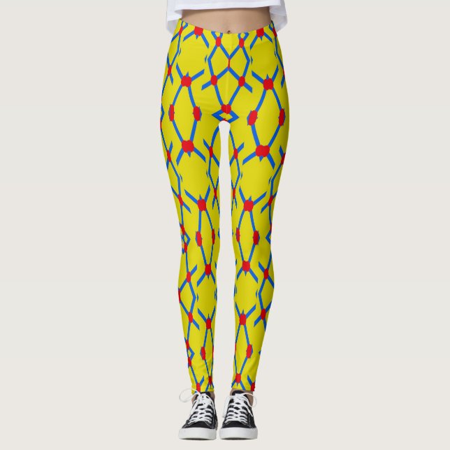 A modern vibrant "Ratti_Creative_Arts" Leggings (Front)