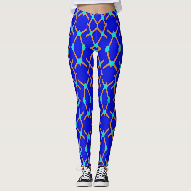 A modern vibrant "Ratti_Creative_Arts" Leggings (Front)