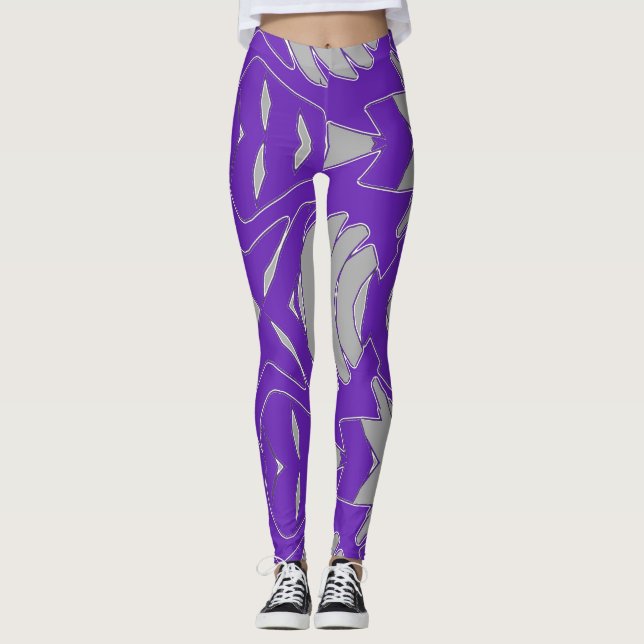 A modern vibrant "Ratti_Creative_Arts" Leggings (Front)