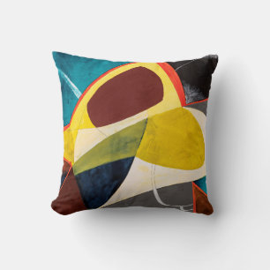 A Modernist Abstract Watercolor Painting. Cushion