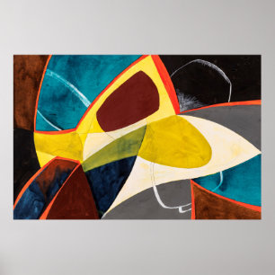 A Modernist Abstract Watercolor Painting. Poster