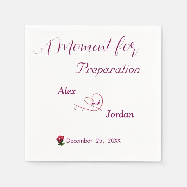 A Moment for Preparation Paper Napkin (Front)