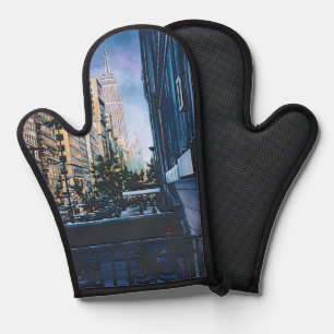 A Moment Hush in the City Limits Oven Mitt