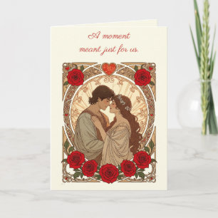 A Moment Meant Just For Us Romantic Art Nouveau  Card