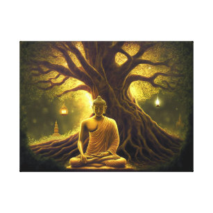 A Moment of Enlightenment: Buddha Meditation Canvas Print