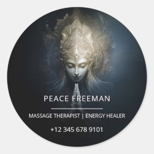 A Moment of Grace Meditation Art Classic Round Sticker