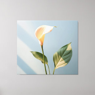 A Moment of Peace Calla Lily Minimal Realism Canvas Print