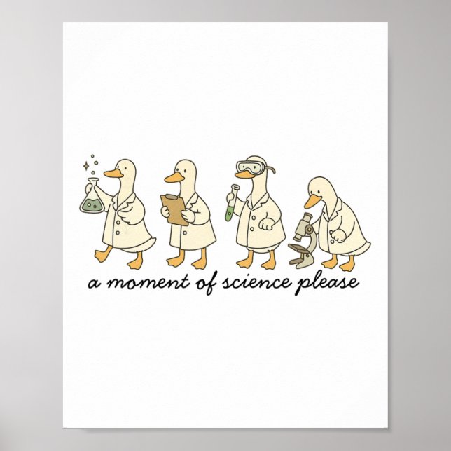 A Moment Of Science Please Funny Science Teacher S Poster (Front)