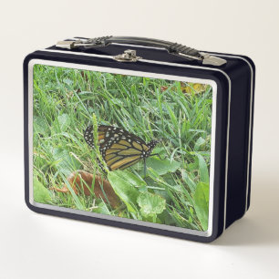 A Monarch Butterfly Metal Lunch Box