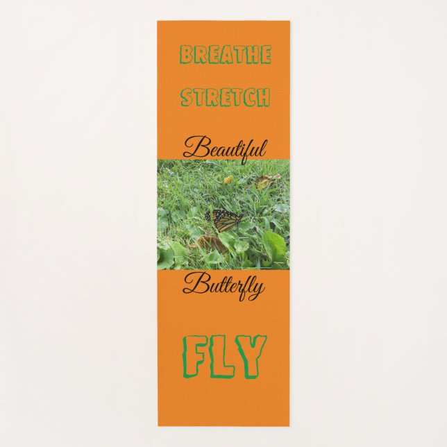 A  Monarch Butterfly  Yoga Mat (Front)