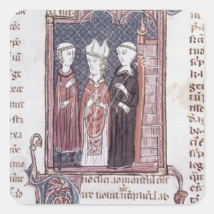 A Monk, a Bishop and an Abbot Square Sticker