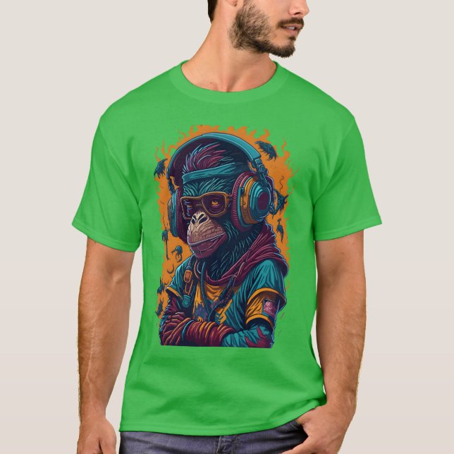 A Monkey Rapper retro T-Shirt (Front)
