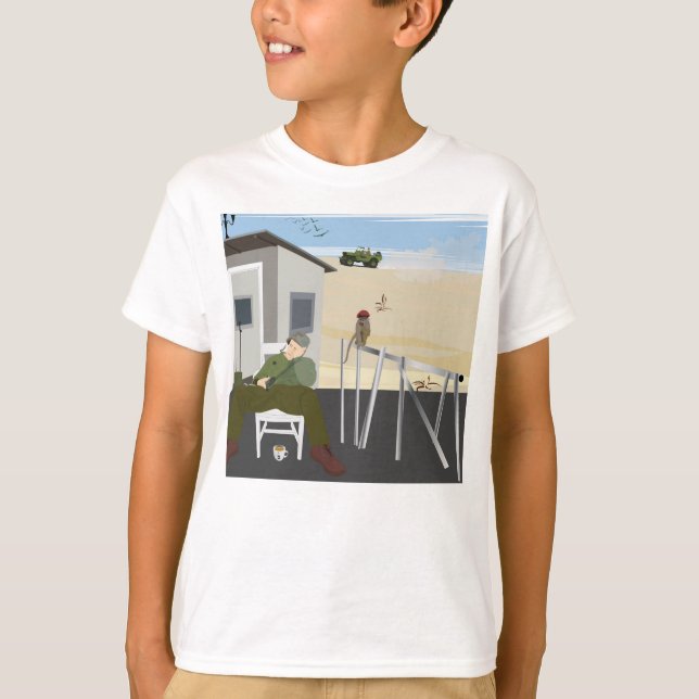 A monkey stole a beret T-Shirt (Front)