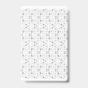 A monochromatic design showcasing a multitude of f ID badge