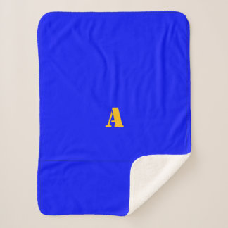 A Monogram Blue Fleece Blanket