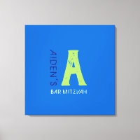A Monogram Initial Bar Bat Mitzvah Sign-In Board