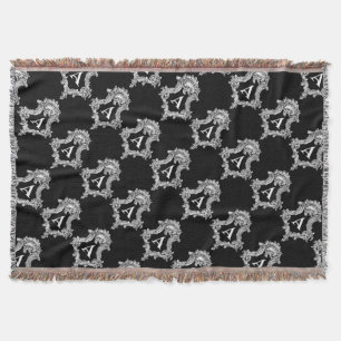 A Monogram Initial Throw Blanket