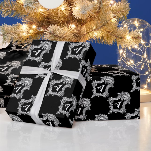 A Monogram Initial Wrapping Paper (Holidays)