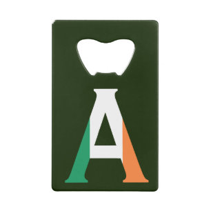 A Monogram overlaid on Irish Flag bocnt