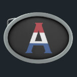 A Monogram overlaid on NLD Flag on bk bbt Belt Buckle<br><div class="desc">A Monogram overlaid on The Netherlands Flag on black belt buckle

Design © Trinkets and Things 2022 - AHP Design. All Rights Reserved.</div>