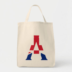 A Monogram overlaid on Union Jack Flag gtcn Tote Bag