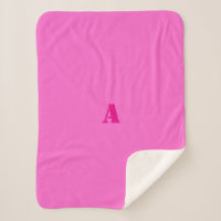 A Monogram Pink Rose Fleece Blanket
