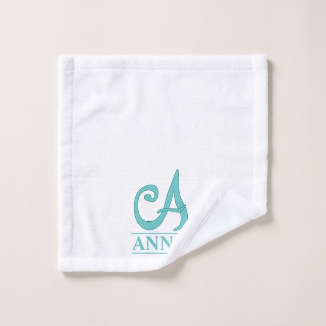 A Monogrammed Bathroom Towel Set (Wash Cloth)
