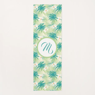A Monogrammed Tropical Summer Yoga Mat
