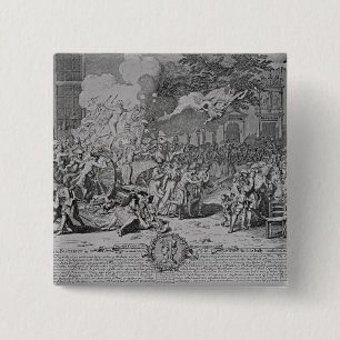 A Monument dedicated to Posterity, 1720 15 Cm Square Badge