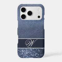 A MOODY BLUE , EDITABLE MONOGRAM