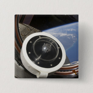 A moon rock 15 cm square badge