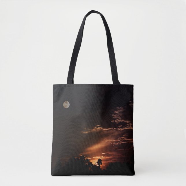 “A Moon’s Sunset” Tote Bag (Front)
