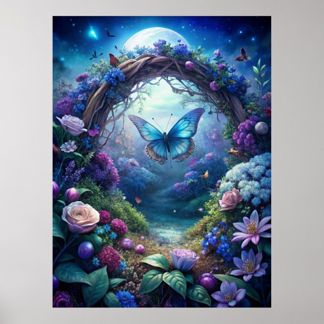 A Moonlit Butterfly Poster (Front)