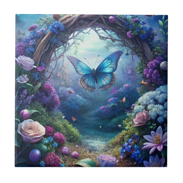 A Moonlit Butterfly Tile (Front)