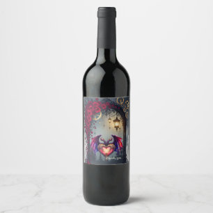 A Moonlit Invitation –Love Turns the Gears of Time Wine Label