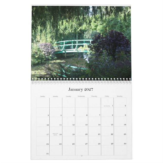 A Morning in Monet's Garden Calendar (Jan 2027)