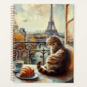 A Morning in Paris Ginger Cat at a Cafe Planner