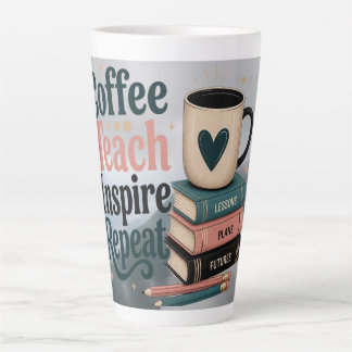 A morning latte inspires optimism in teachers. mug