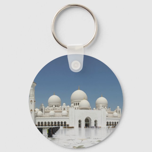 A Mosque in Abu Dhabi Key Ring (Front)