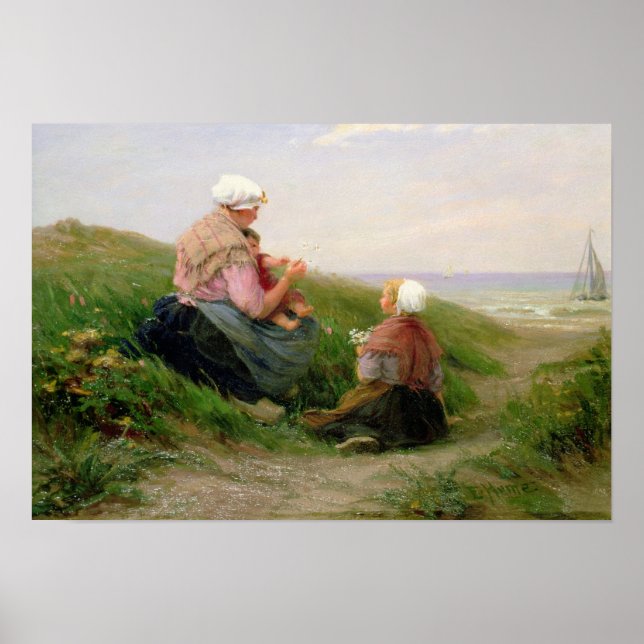 A Mother and her Small Children Poster (Front)